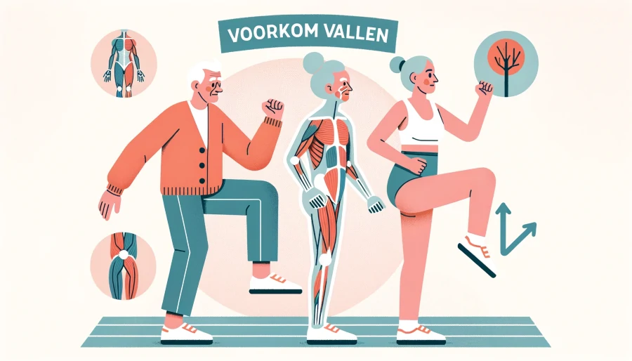 illustratie bij blog: Voorkom vallen: de kracht van rekken en balansoefeningen